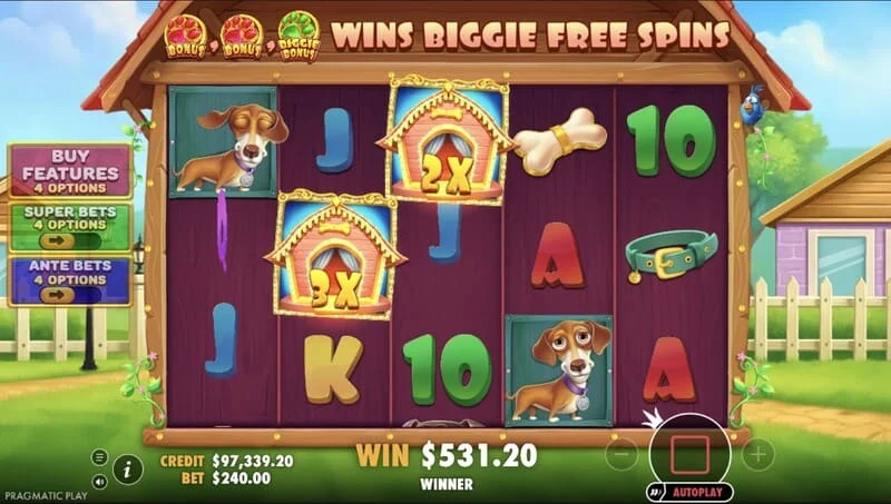 The Big Dog House - dobitak u osnovnoj igri